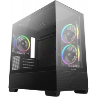 DeepCool R-CG380-BKAGM3-G CG380 3F Tempered Glass Black Steel Micro-ATX Mid Tower Desktop Chassis