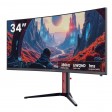 WootVision 34W V180 34" UWQHD (3440x1440) 180Hz 1ms (OD) VA FreeSync 1500R Curved Gaming Desktop Monitor